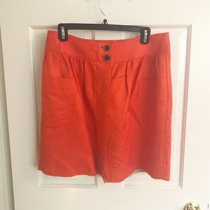 J.Crew Factory Orange Mini Skirt NWT